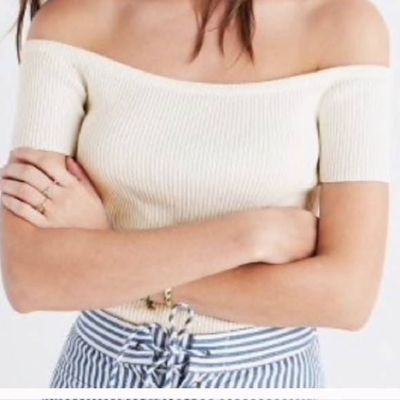 Madewell off the shoulder top. - Picture 2 of 6